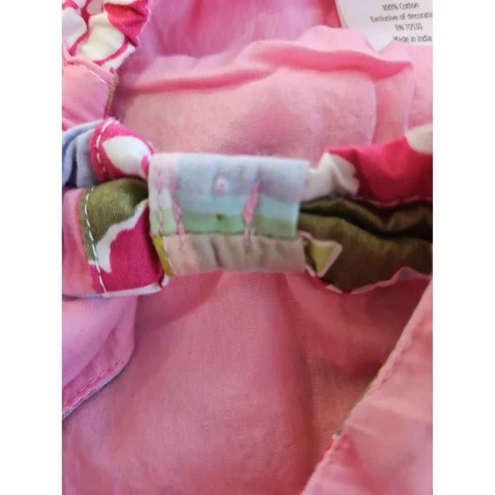 Gymboree Dress 8 Pink Patchwork Madras Plaid Embroidered Cotton Cottage Preppy